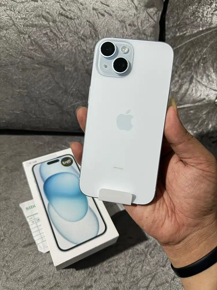 New iPhone 15 128 Blue BNOB iBox Belum Aktif