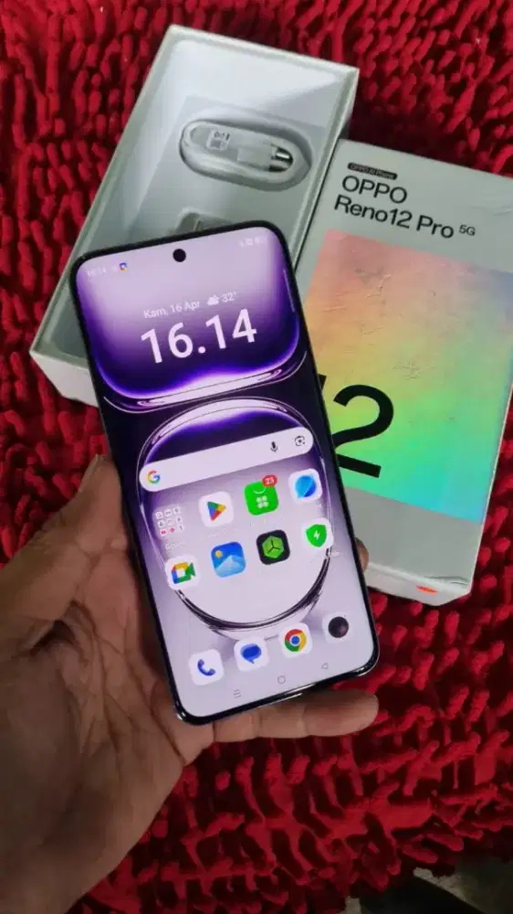 Oppo reno 12 pro 5g NFc ram 12 + 12 / 512 mulus fulset ckep spek gahar