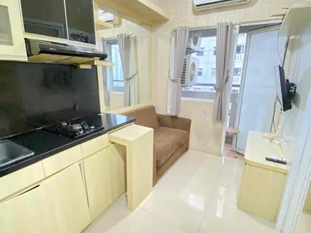 SEWA MURAH!!!  Apartemen Green Pramuka City unit 2BR Full Furnish di Atas Mall