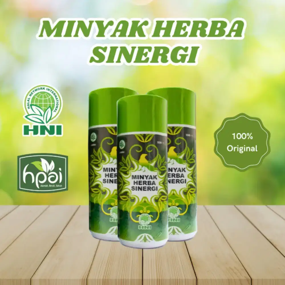 Minyak Herba Sinergi 100ml | Minyak Gosok Herbal Pegal Linu Nyeri