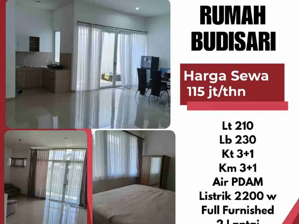 DISEWAKAN RUMAH 2 LT BUDISARI