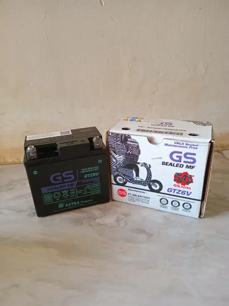 Aki gs GTZ6V untuk motor vario 125 vario 150 nmax pcx