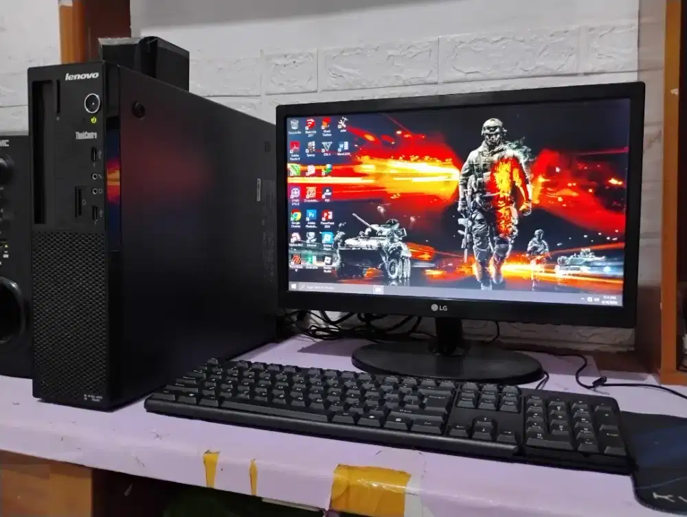 Pc editing dan gaming ringan / intel + ram 8gb + monitor 19inch