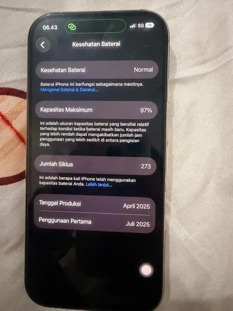 Dijual Iphone 16 pro 128gb