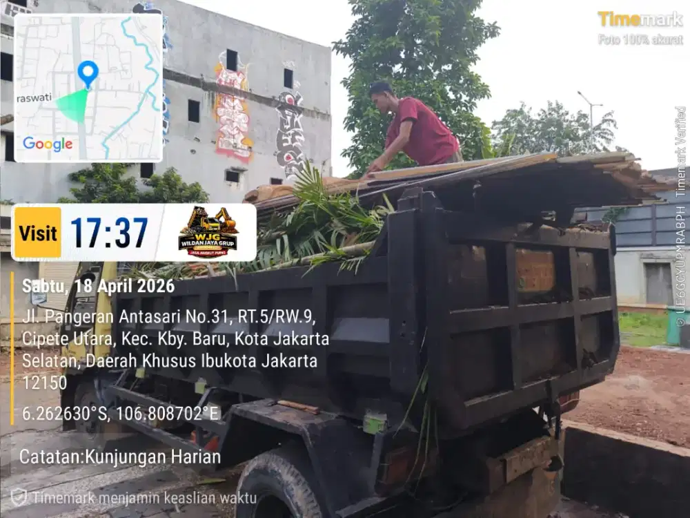 Jasa buang puing dan tanah