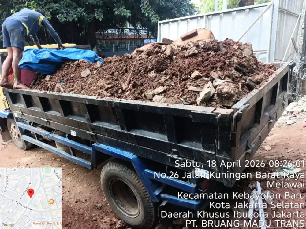 Jasa buang puing dan angkut tanah