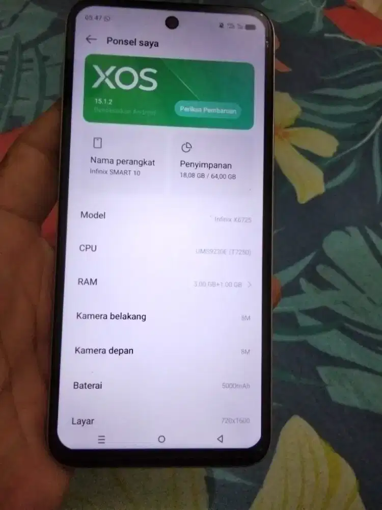 Jual atau cari kembalian hp casan Infinix
