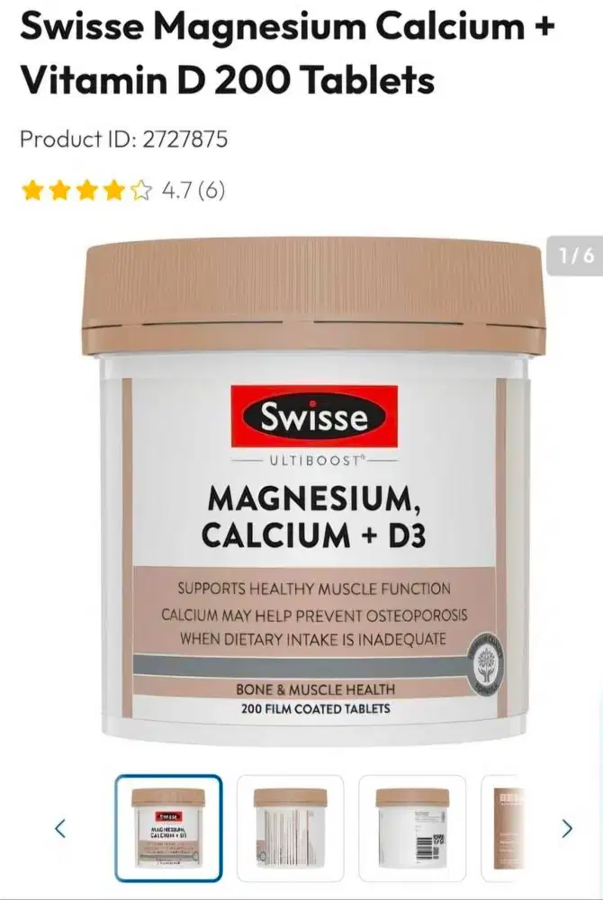 Swisse Ultiboost Magnesium ASLI dari Australia