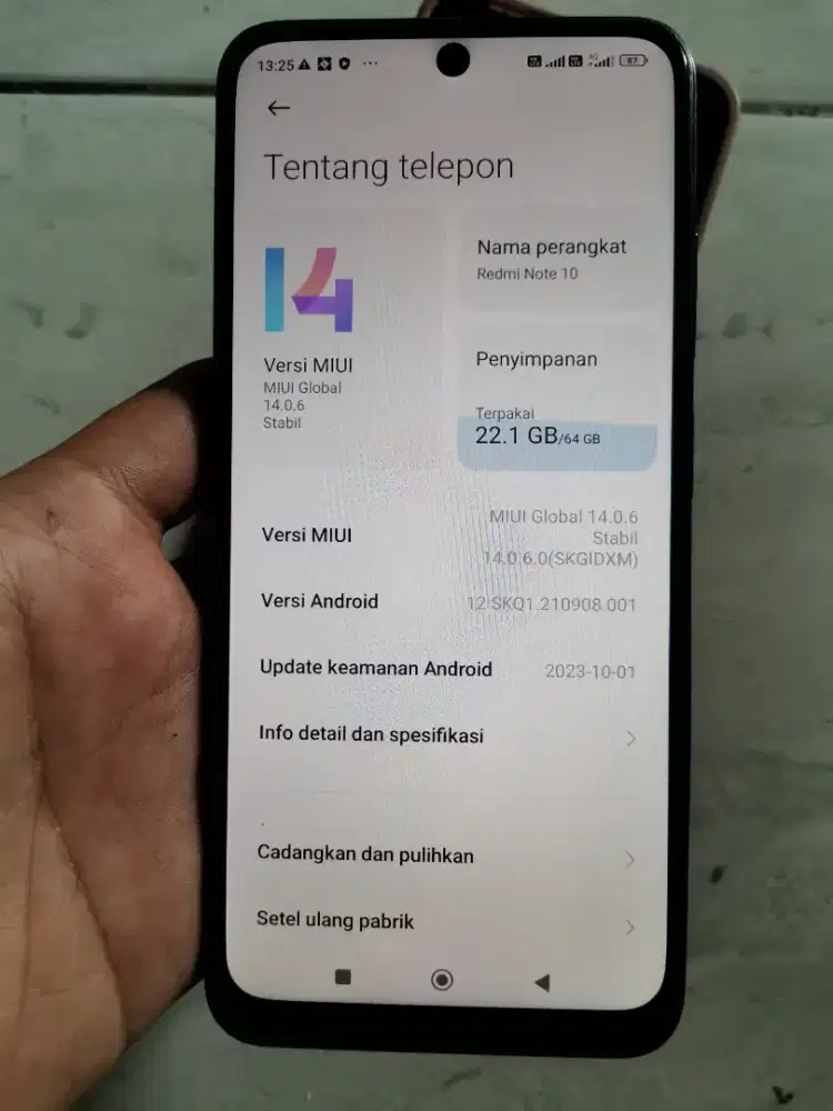 REDMI NOTE 10 RAM 4/64