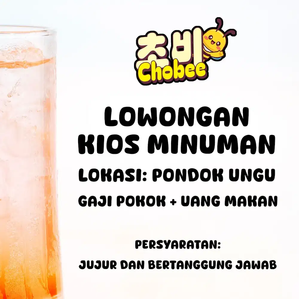 Lowongan Penjaga Kios Minuman
