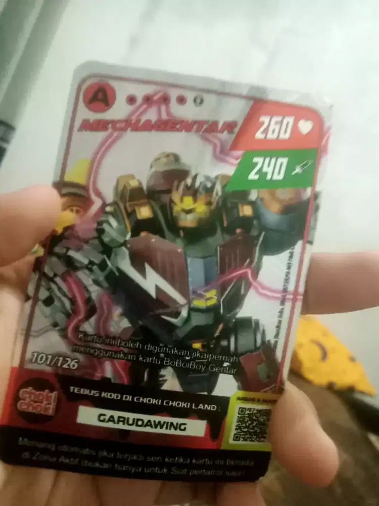 Kartu Boboiboy Choki Choki Mecha gentar