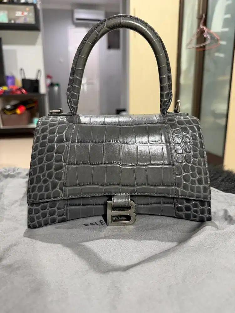Balenciaga Hourglass croco