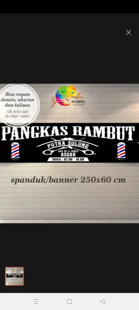 dibutuhkan yg bisa potong rambut