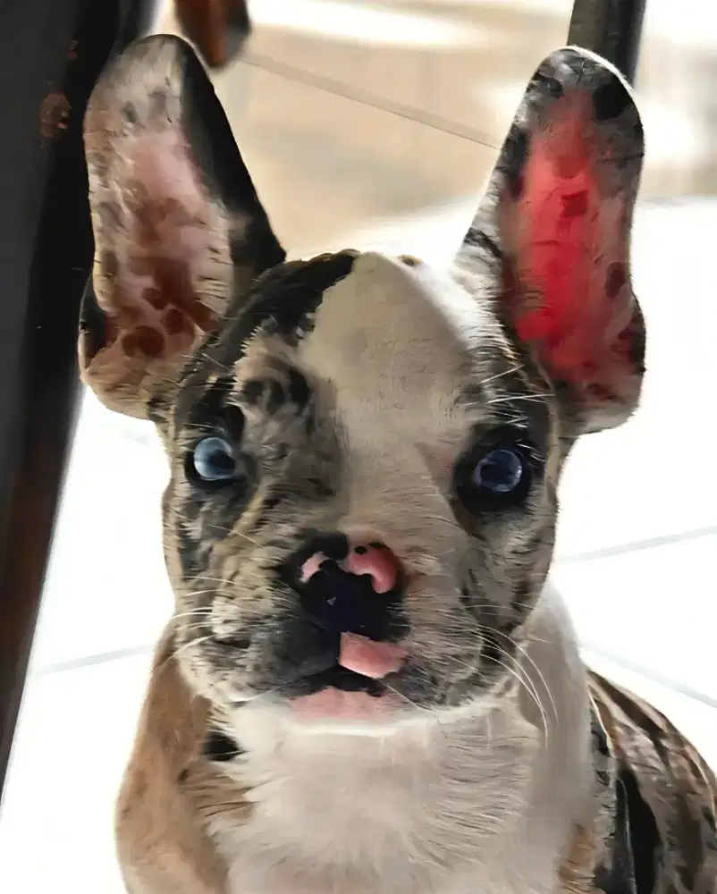 French Bulldog Blue Merle, Blue eyes.