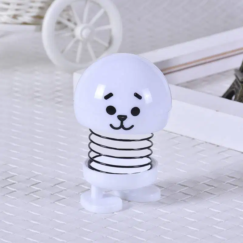 Boneka per Emoji Dashboard Mobil Led Shaking Head Pajangan HL200