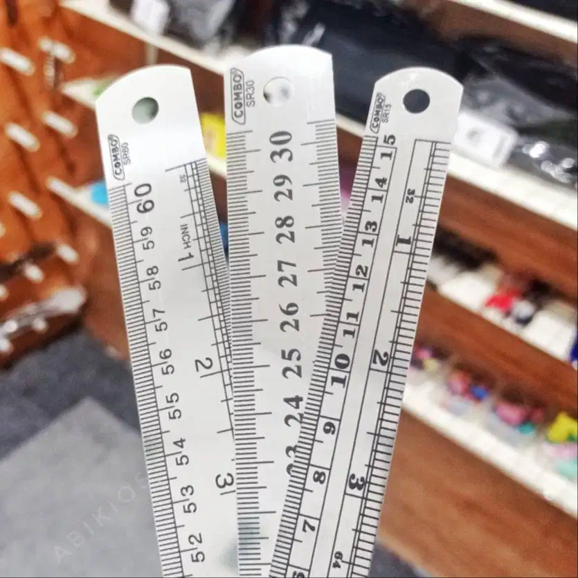 Penggaris Besi Ruler Silver Combo - ATK11