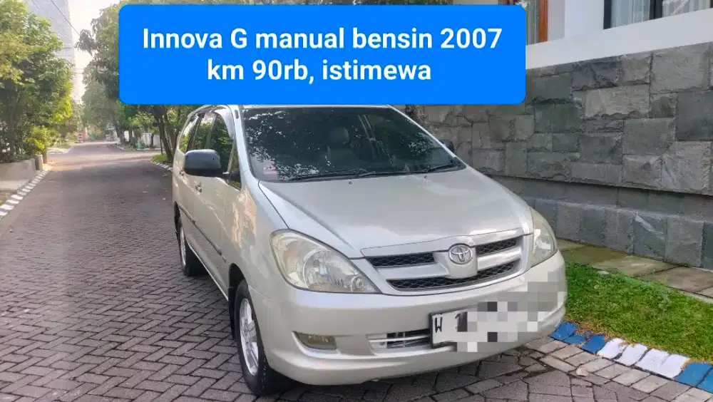 Innova G manual bensin 2007,km 90rb, full ori. Pjk baru. Nyacat kualat