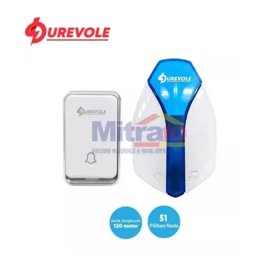 DUREVOLE DOORBELL AC 636 PUTIH-BIRU