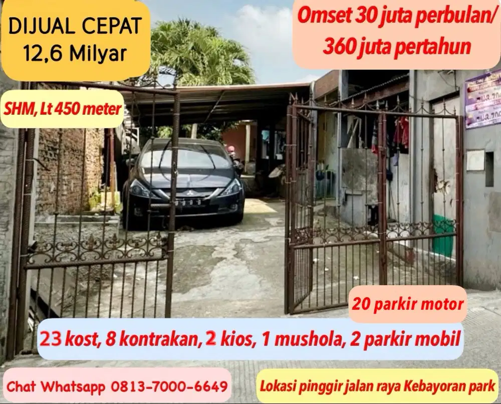 Dijual Usaha kosan,kontrakan,kios