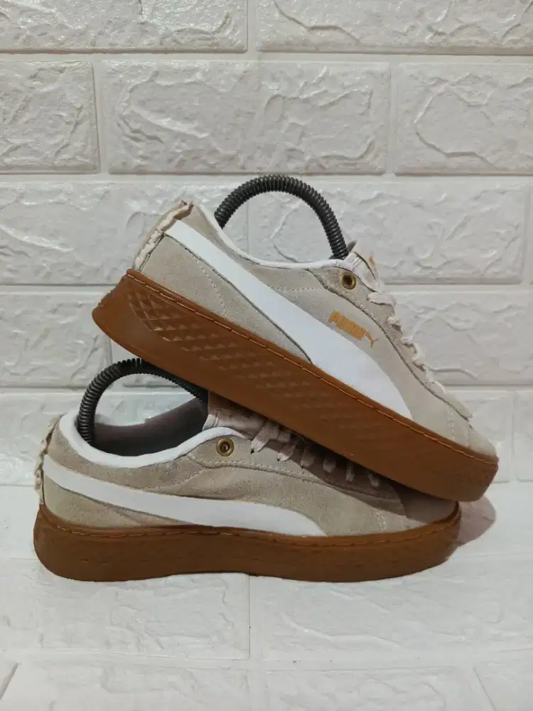Puma Smash Platform Frill cream white gold