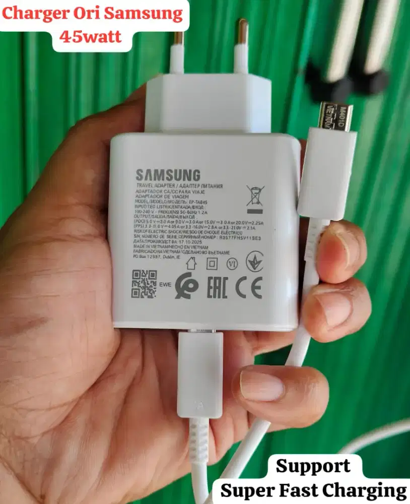 Charger Ori Samsung 45watt ( Super Fast charging )