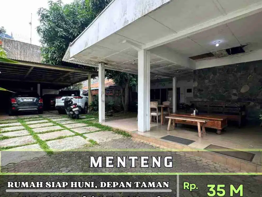 FOR SALE - MENTENG AREA
RUMAH SIAP HUNI 1 LANTAI
DEPAN TAMAN