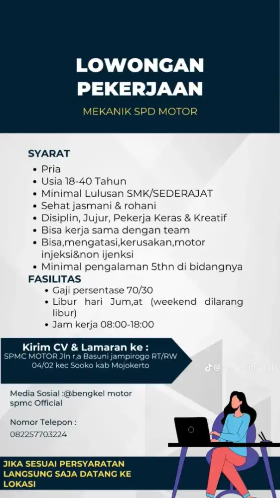 Lowongan kerja mekanik motor
