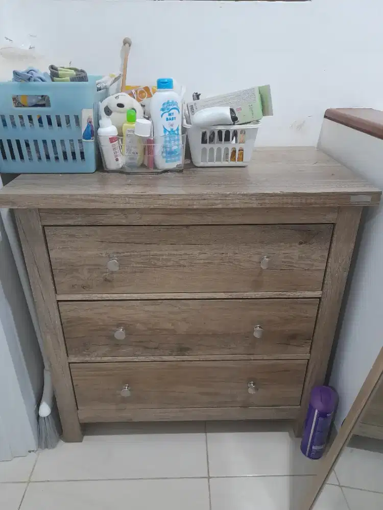Dijual laci kayu 3 tingkat merk informa