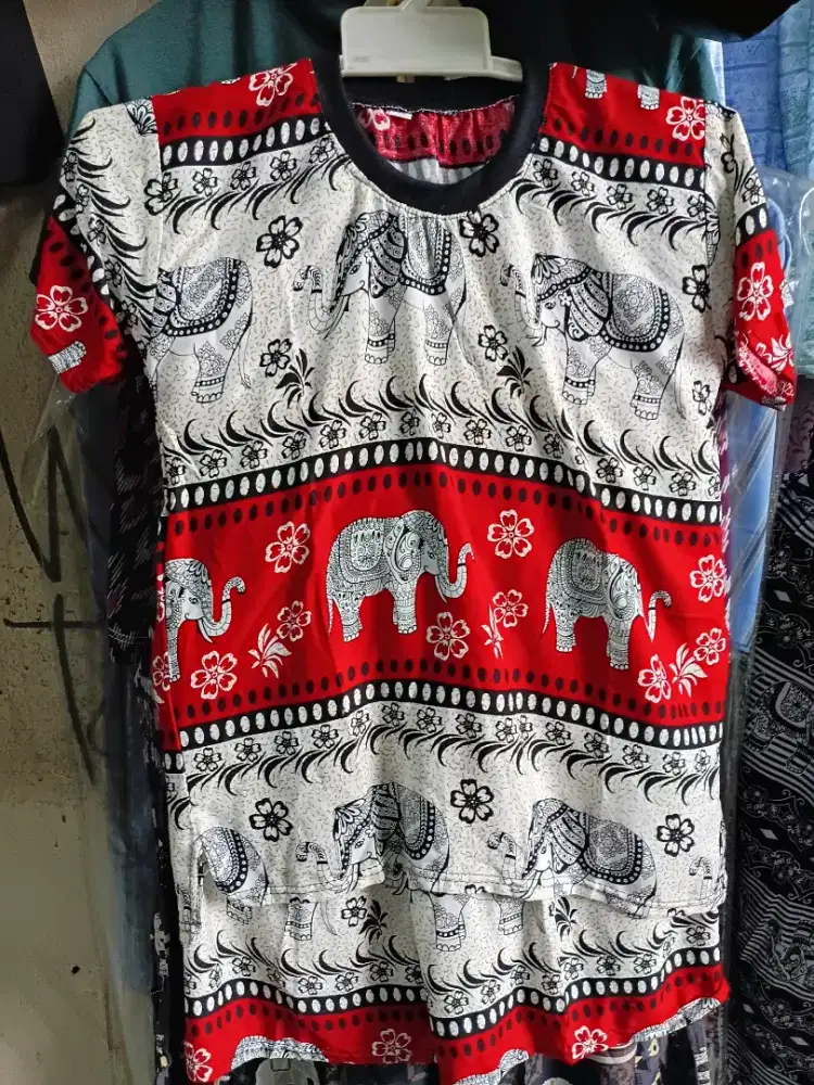 Stelan baju anak motif gajah