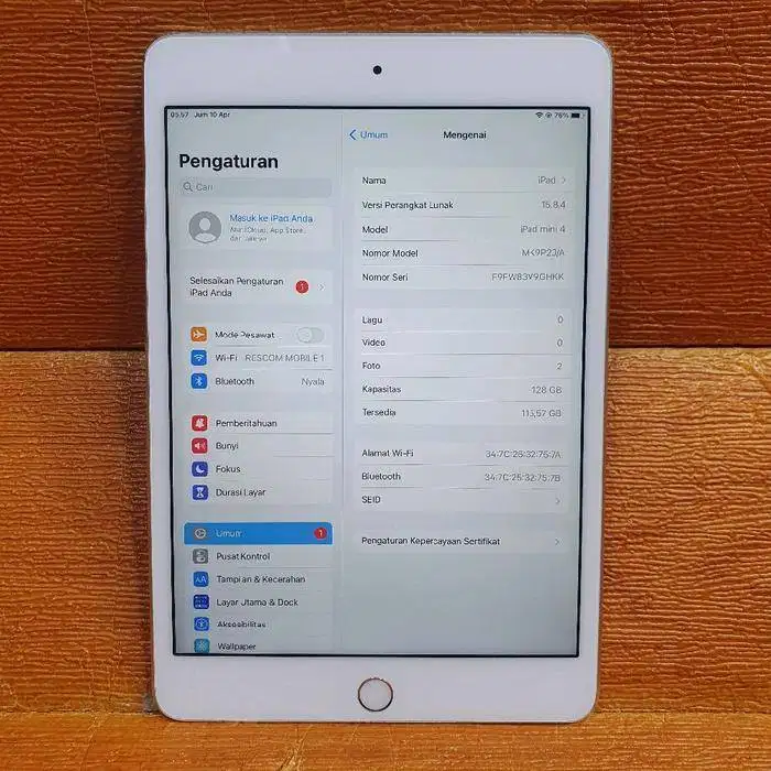 IPAD MINI 4 128GB WIFI CELULLAR (IBOX)