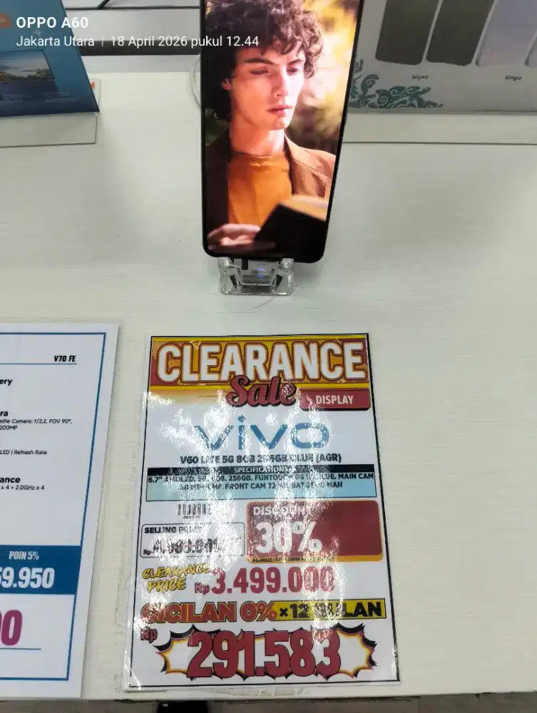 Display Vivo v60 lite 5G