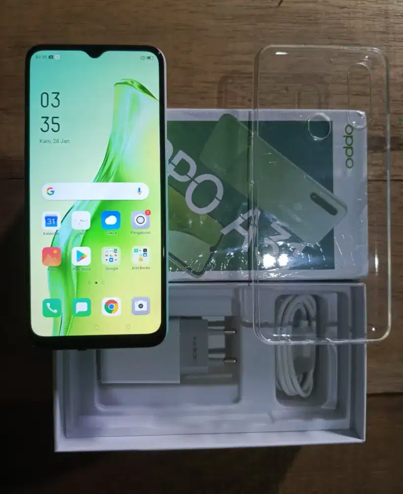 Jual hp pas 900 rb Oppo A31 ram 8/256 layar 6,53 inch fulset
