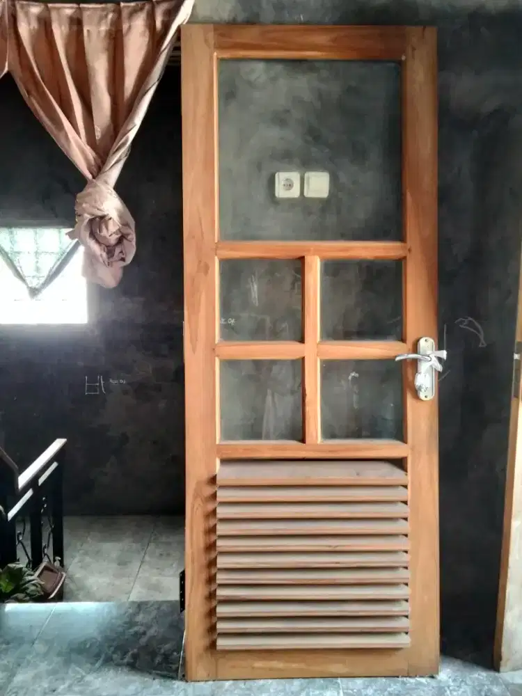 Pintu jati perhutani 
80x200