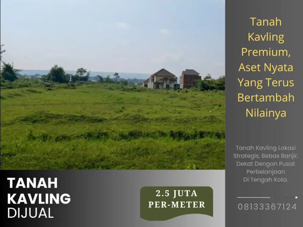 5 Menit Mall City Point Malang Tanah Kavling Perumahan SHM Pecah