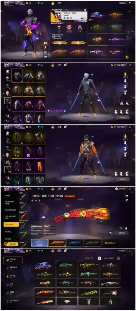 Jual akun ff amanah dan terpercaya