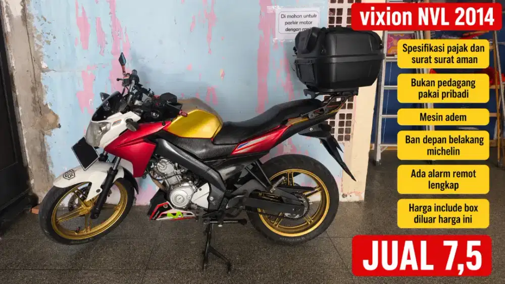 Yamaha Vixion NVL 2014 Siap Pakai – Mesin Halus, Pajak Aman!