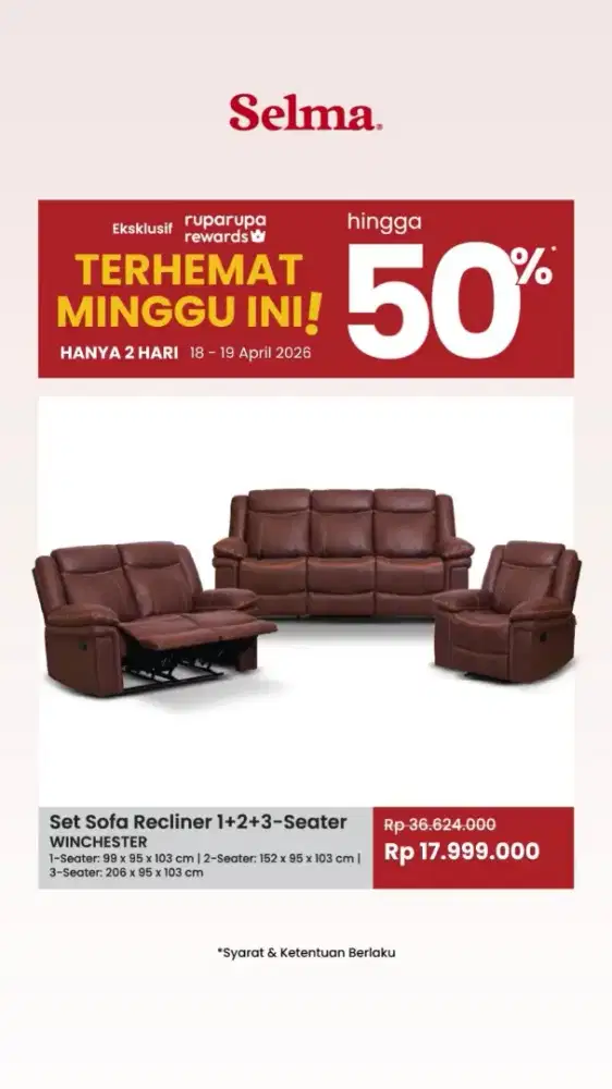 Promo sofa set by selma