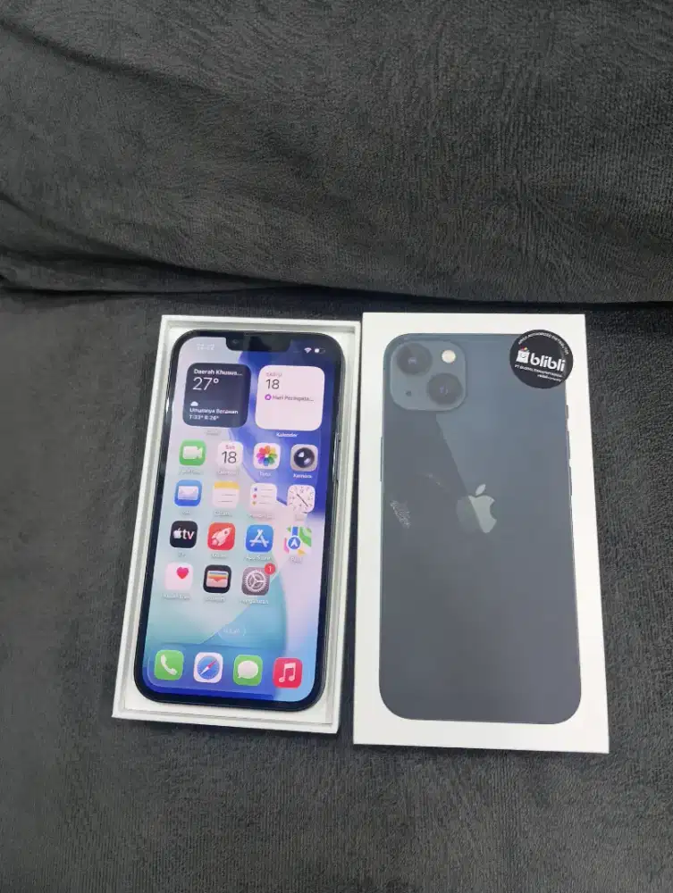 iPhone 13 128Gb iBox Baterai Health 91% Normal Fullset