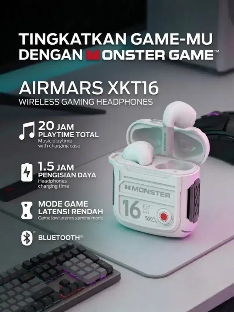 (Headset/Tws) Monster Airmars XKT16