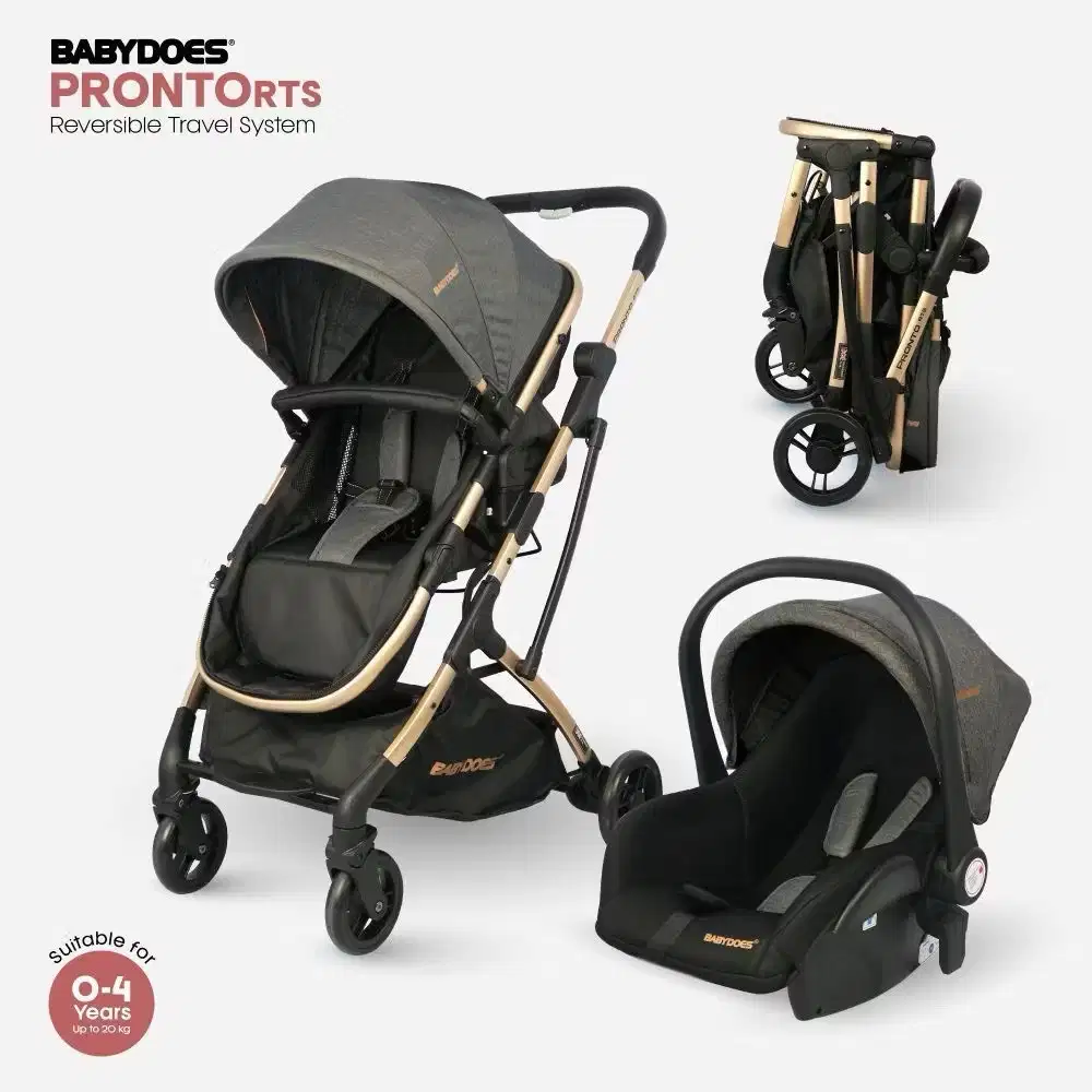 Stroller dua arah Babydoes pronto free car seat