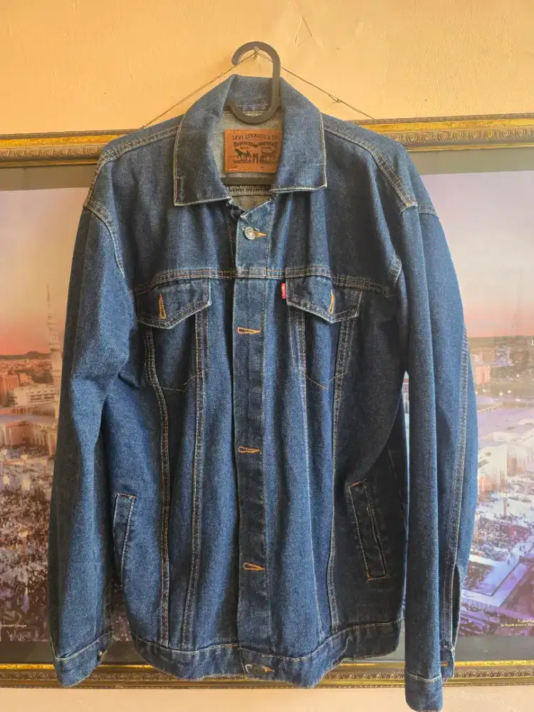 Jaket Levi's Blue jeans denim pria