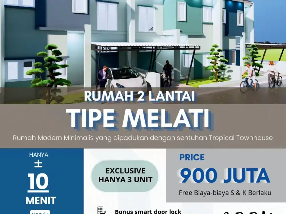 Rumah 2 Lantai di Cibinong Bogor bisa KPR Siap huni Banyak Promo