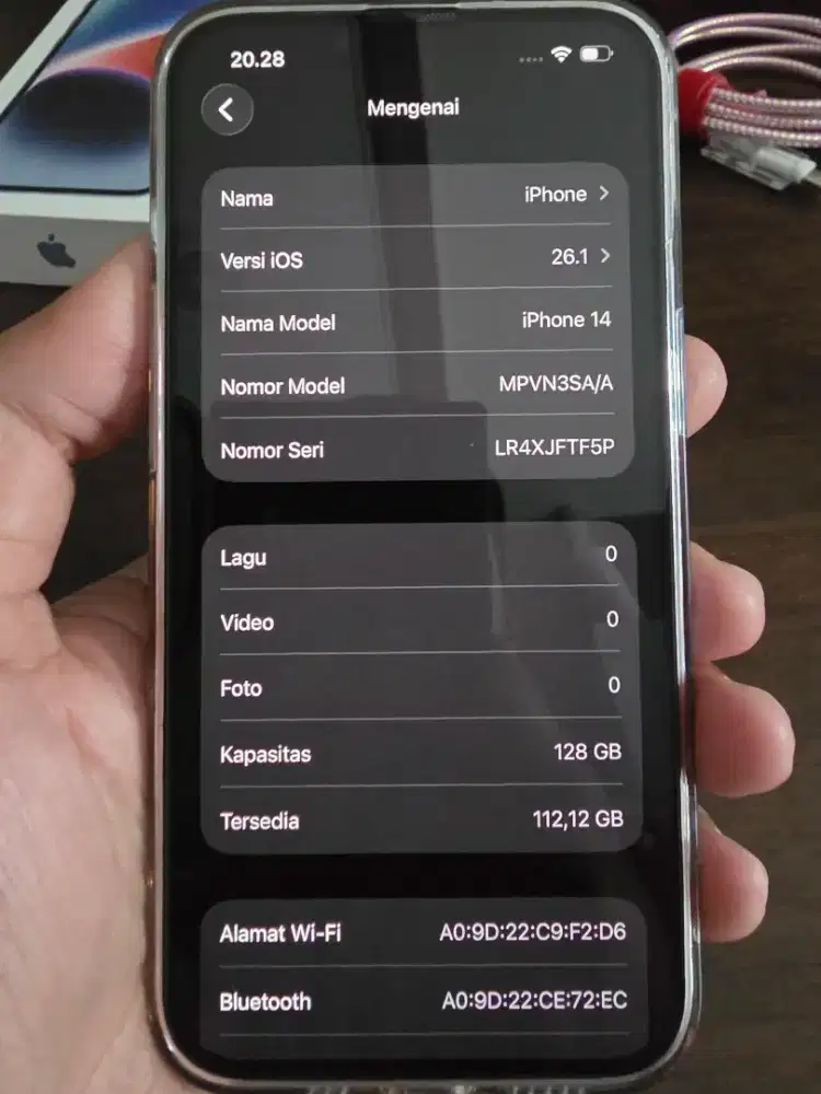 iPhone 14 128GB garansi Jan 2027