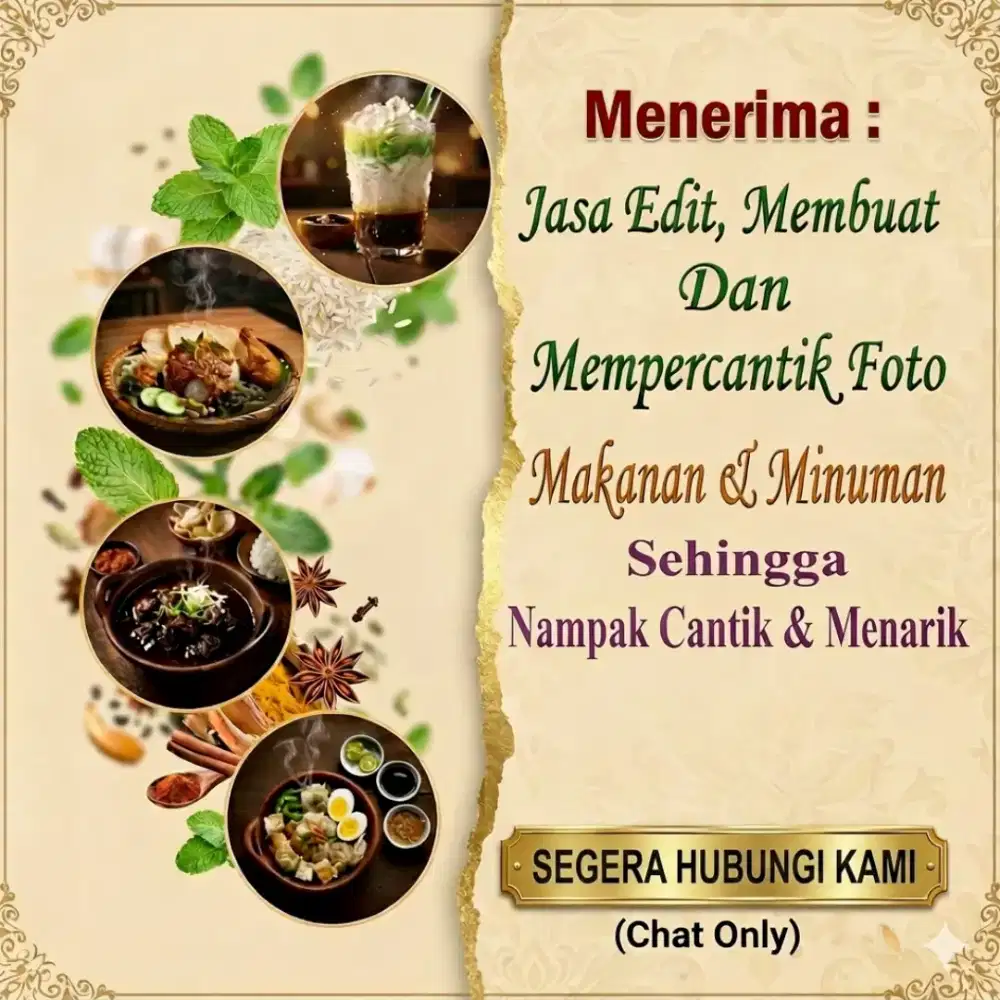 MEMPERCANTIK DAN MENGEDIT FOTO MAKANAN DAN MINUMAN