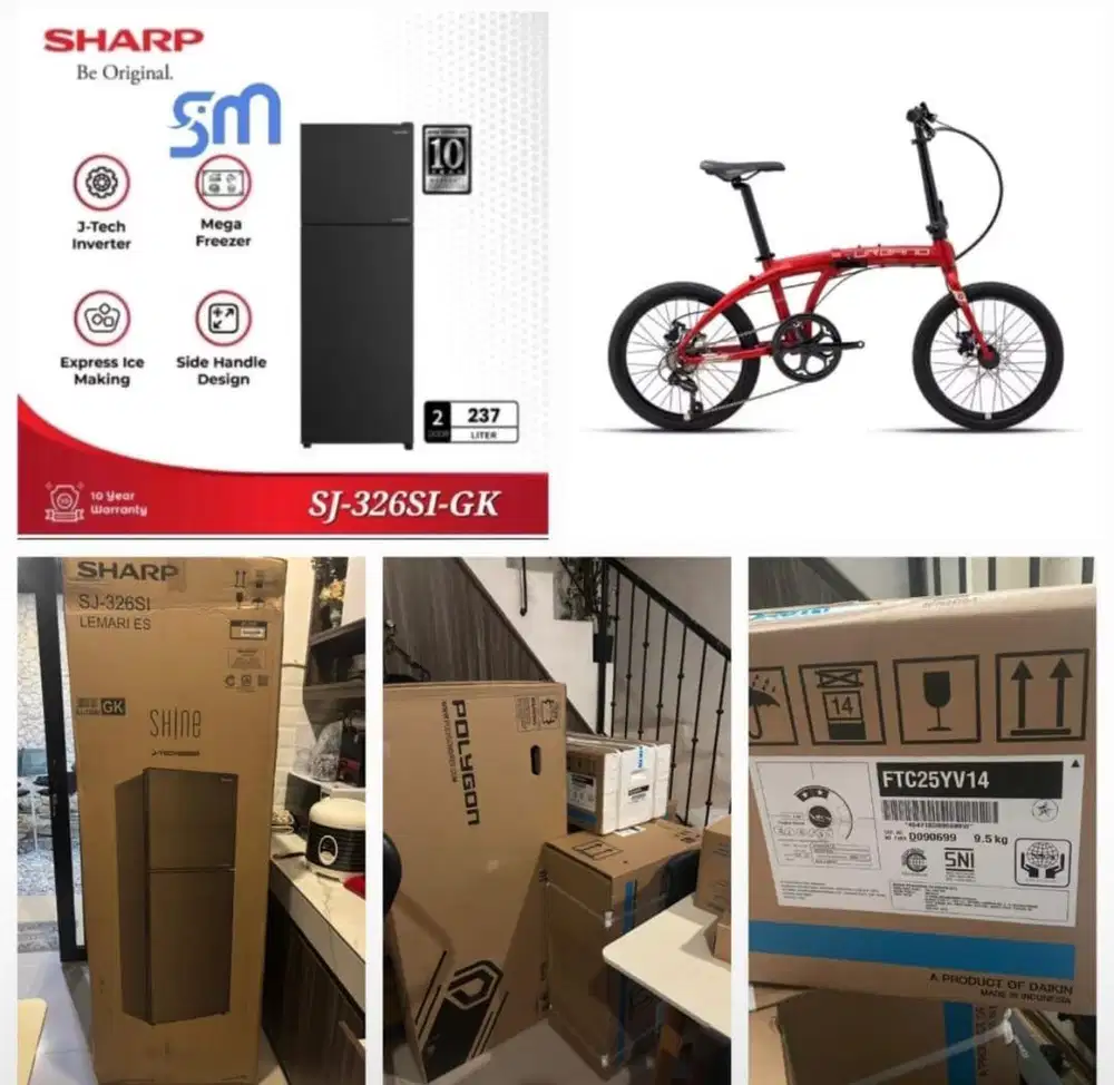 Dijual cepat AC Daikin dan Kulkas Sharp