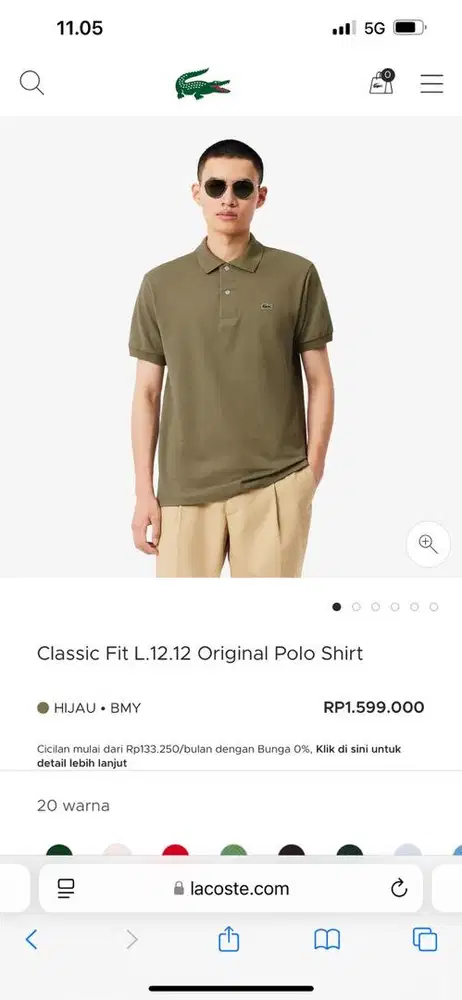 Jual Rugi Lacoste polo shirt BARU