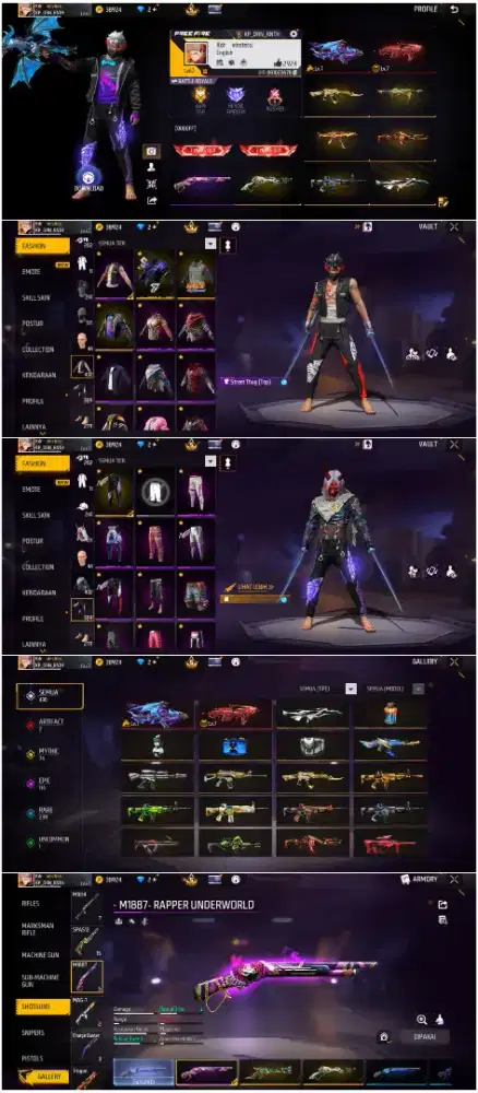 Akun free fire sultan