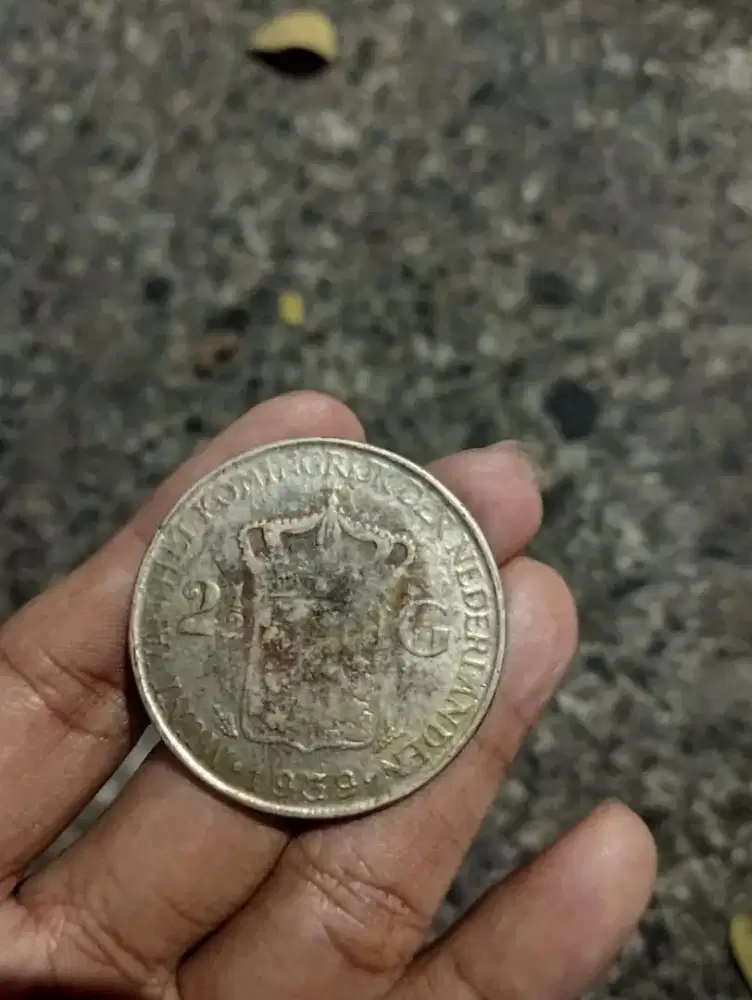 koin gulden 2½ wilhelmina 1939
