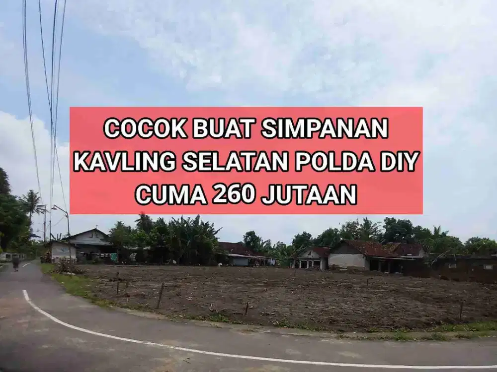 Mau Tanah Murah lokasi strategis dekat polda baru DIY hanya 1o menitan ke ringroad