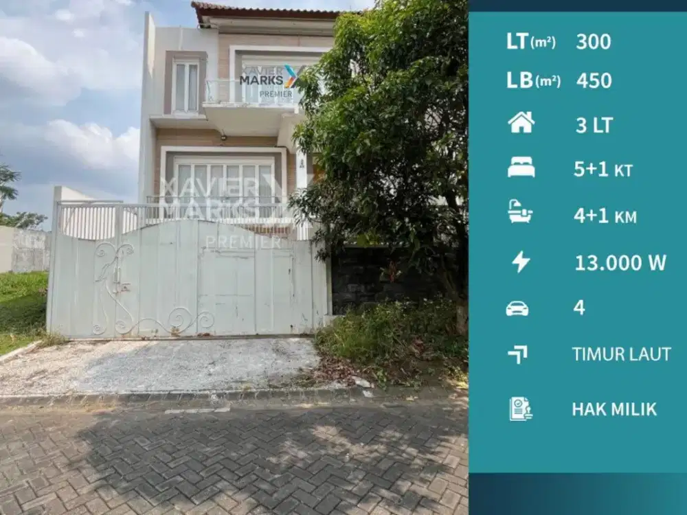 Dijual Rumah Megah dan Mewah 2Lt Siap Huni Fasilitas Terlengkap Dg Lapangan Golf Terbesar Dekat Binus University di Greenwood Boulevard Araya